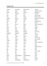Lista Irregular verbs