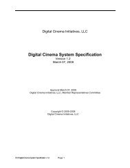 DCI Specs - Digital Cinema Initiatives