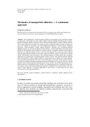 Mechanics of nanoparticle adhesion â A continuum approach