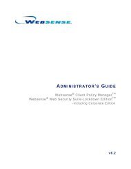 ADMINISTRATOR'S GUIDE - Websense Knowledge Bases