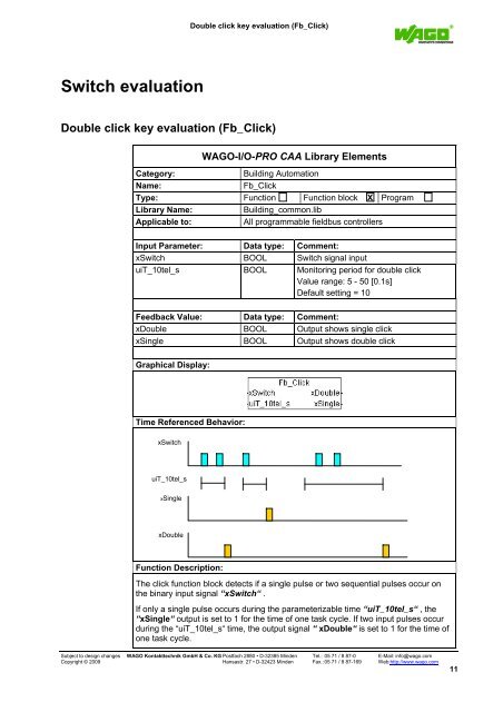 Library for Building Automation Function Block Descriptions ... - Wago