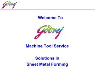 Machine Tool Service Solutions in Sheet Metal Forming ... - Godrej