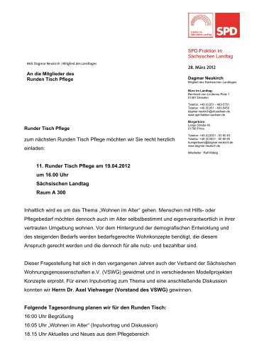 11. Runder Tisch Pflege am 19.04.2012 um 16.00 Uhr - Dagmar ...