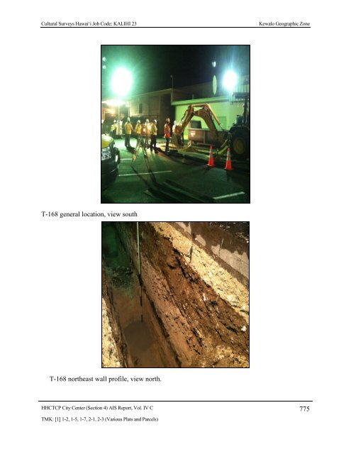 4.12 Test Excavation 167 (T-167) - Honolulu Rail Transit Project