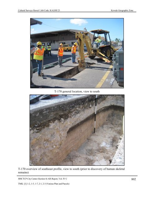 4.12 Test Excavation 167 (T-167) - Honolulu Rail Transit Project