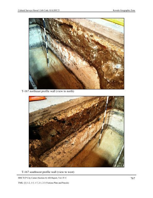 4.12 Test Excavation 167 (T-167) - Honolulu Rail Transit Project