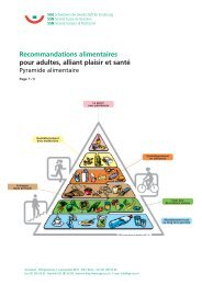 Feuille d'information pyramide alimentaire