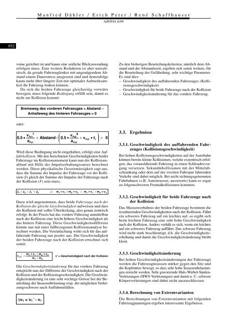 Ausreichender Abstand beim Hintereinanderfahren