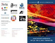conference program - Alliance of Artists Communities