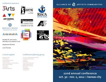 conference program - Alliance of Artists Communities