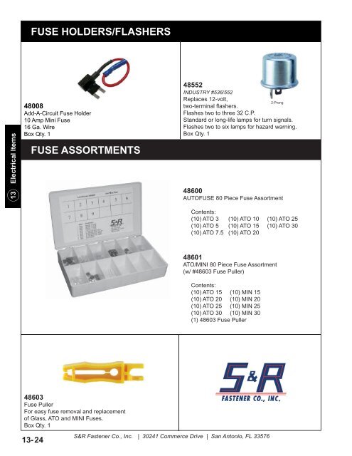 Catalog PDF - S&R Fastener Co., Inc.