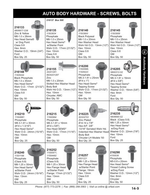 Catalog PDF - S&R Fastener Co., Inc.