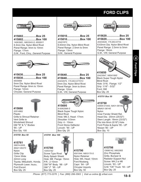 Catalog PDF - S&R Fastener Co., Inc.