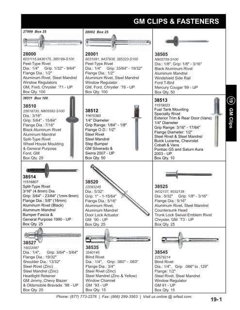 Catalog PDF - S&R Fastener Co., Inc.