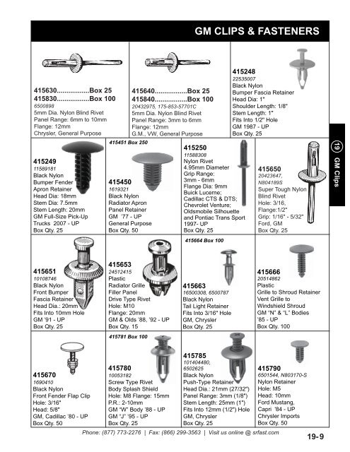 Catalog PDF - S&R Fastener Co., Inc.