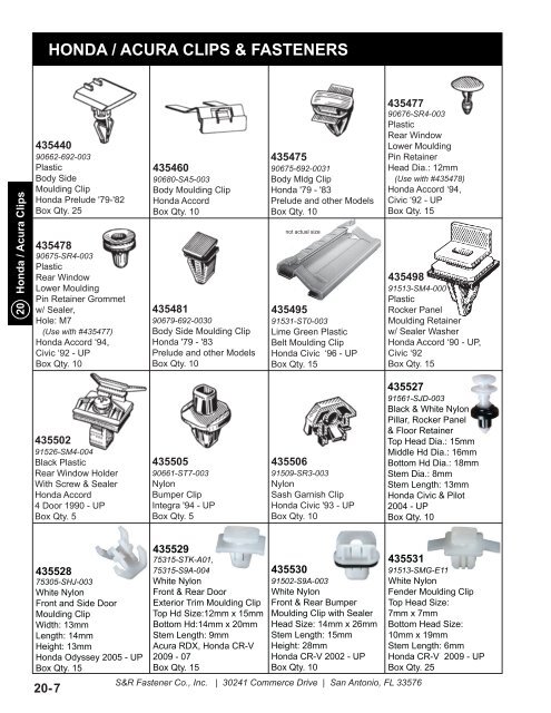 Catalog PDF - S&R Fastener Co., Inc.