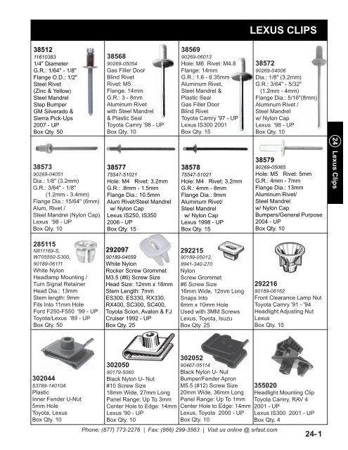 Catalog PDF - S&R Fastener Co., Inc.