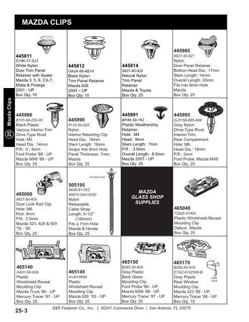 Catalog PDF - S&R Fastener Co., Inc.