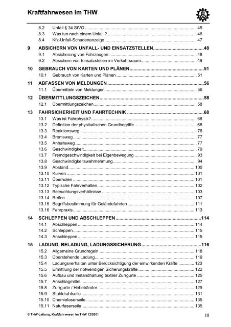 Kraftfahrwesen im THW - THW Ortsverband Eschweiler