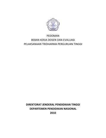 PEDOMAN BEBAN KERJA DOSEN DAN EVALUASI ...