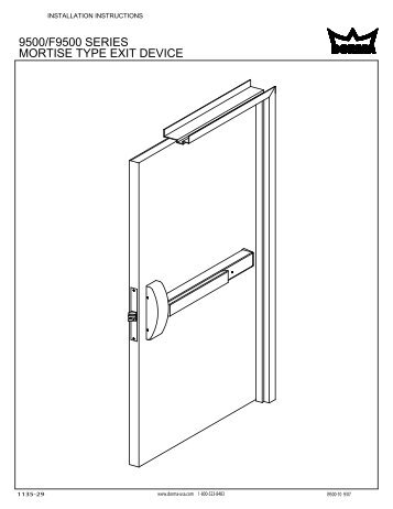 MORTISE TYPE EXIT DEVICE 9500/F9500 SERIES