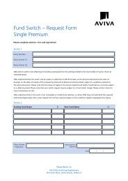 Fund Switch â Request Form Single Premium - Aviva