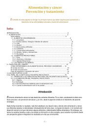 Alimentación y cáncer Prevención y tratamiento - UNED