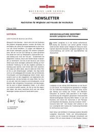 NEWSLETTER - Bucerius Law School