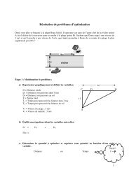 RÃ©solution de problÃ¨mes d'optimisation