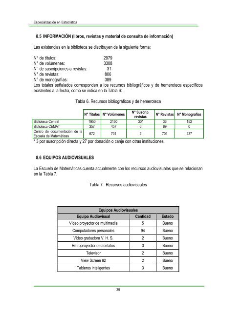 EspecializaciÃ³n en EstadÃ­stica - Escuela de MatemÃ¡ticas de la UIS