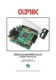 MOD-VGA and MOD-VGA-32 USER'S MANUAL - Olimex