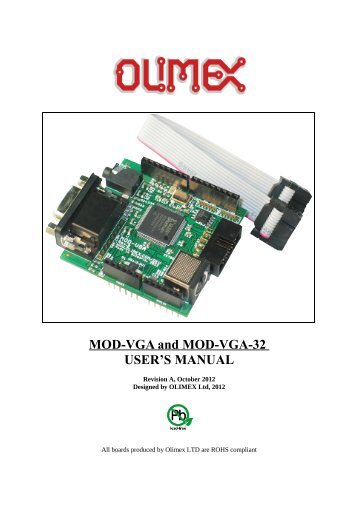 MOD-VGA and MOD-VGA-32 USER'S MANUAL - Olimex