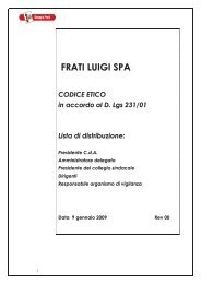 Codice Etico Frati Luigi S.p.A - Gruppo Frati S.p.A.