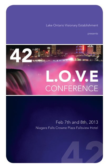 LOVE 2013 Programme with Abstracts (PDF) - Judith M Shedden ...