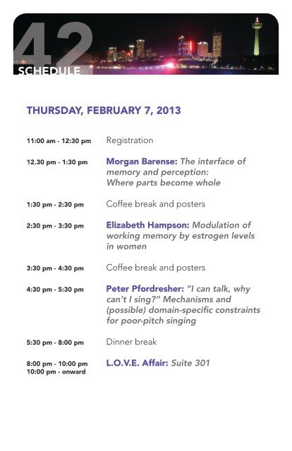 LOVE 2013 Programme with Abstracts (PDF) - Judith M Shedden ...