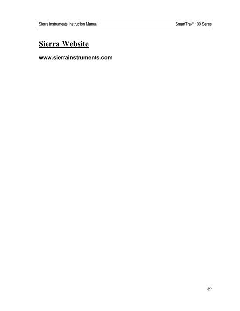 Instruction Manual - Sierra Instruments