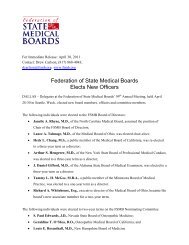 Federation of State Medical Boards Elects New Officers