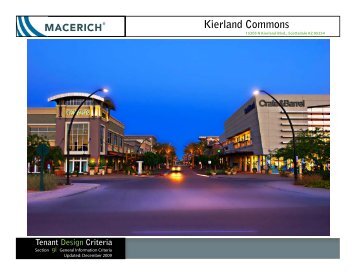 Kierland Commons General Information Criteria - Macerich