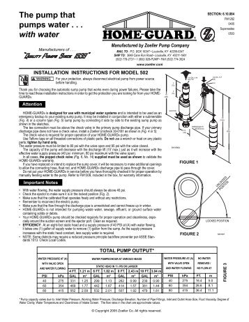 fm1282-HOME-GUARD Installation Instructions - King Pumps