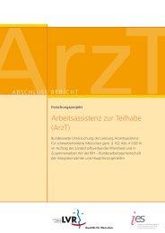Forschungsprojekt Arbeitsassistenz zur Teilhabe (ArzT) - BAG UB eV