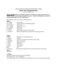 Flute Jury Requirements - Don Wright Faculty of Music - University of ...