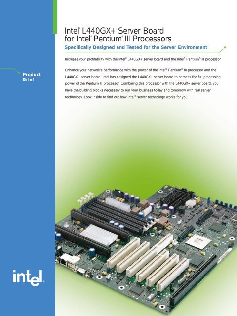 IntelÂ® L440GX+ Server Board for IntelÂ® Pentium ... - Vox Technologies