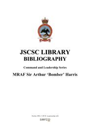 JSCSC Library Reader's Guides: Bomber Harris