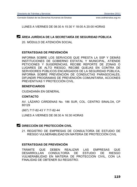 publicaciones - directorio de trÃ¡mites y servicios - ComisiÃ³n Estatal ...