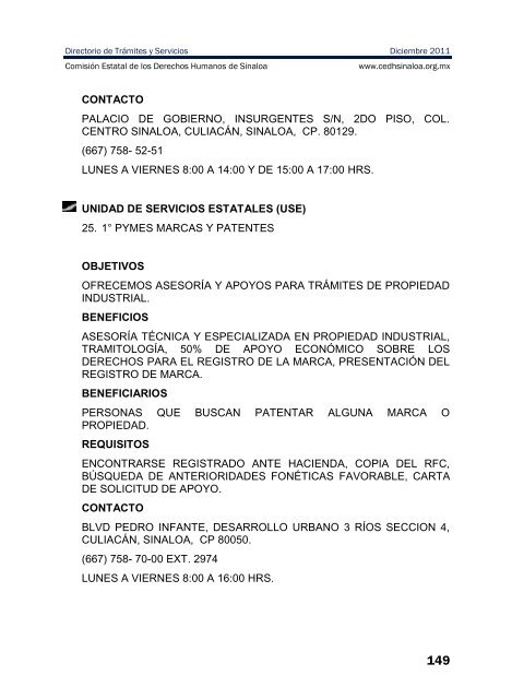 publicaciones - directorio de trÃ¡mites y servicios - ComisiÃ³n Estatal ...