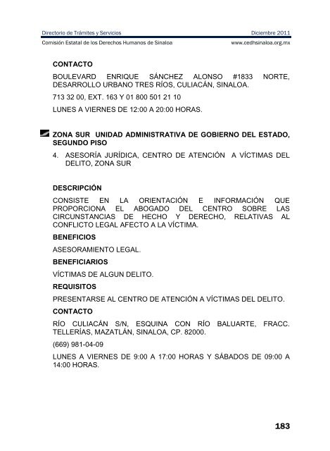 publicaciones - directorio de trÃ¡mites y servicios - ComisiÃ³n Estatal ...