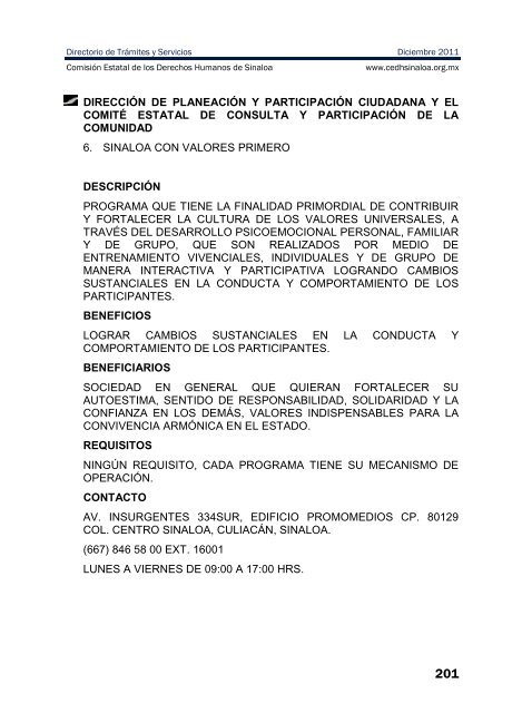 publicaciones - directorio de trÃ¡mites y servicios - ComisiÃ³n Estatal ...