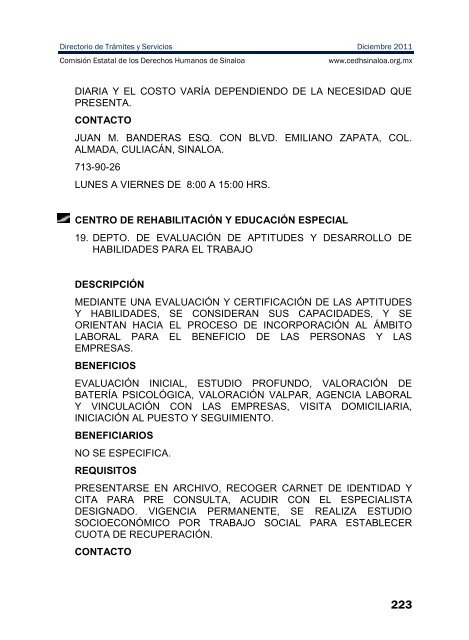 publicaciones - directorio de trÃ¡mites y servicios - ComisiÃ³n Estatal ...