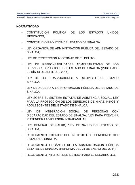 publicaciones - directorio de trÃ¡mites y servicios - ComisiÃ³n Estatal ...