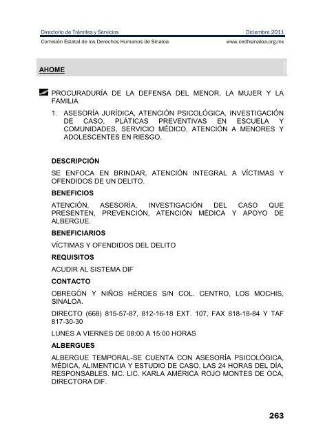 publicaciones - directorio de trÃ¡mites y servicios - ComisiÃ³n Estatal ...